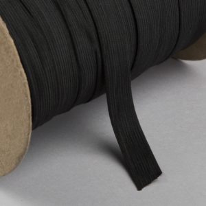Elástico Crochet Negro de 20 mm Rollo de 200 mts