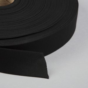 Elástico Crochet Negro de 38 mm. Rollo de 50 mts