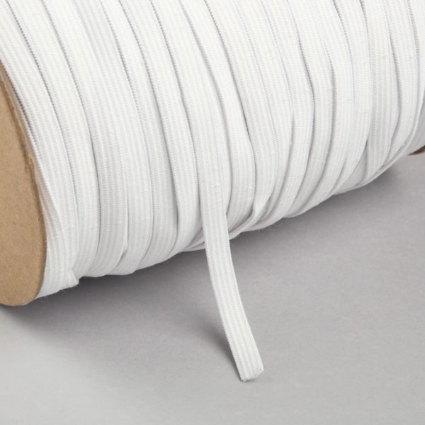 Elástico Crochet Blanco de 7 mm Rollo de 200 mts