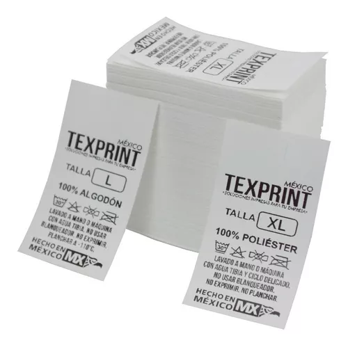 Etiquetas para prendas textiles